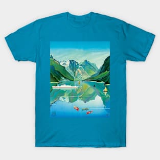 Vintage Travel Artwork - Norway T-Shirt